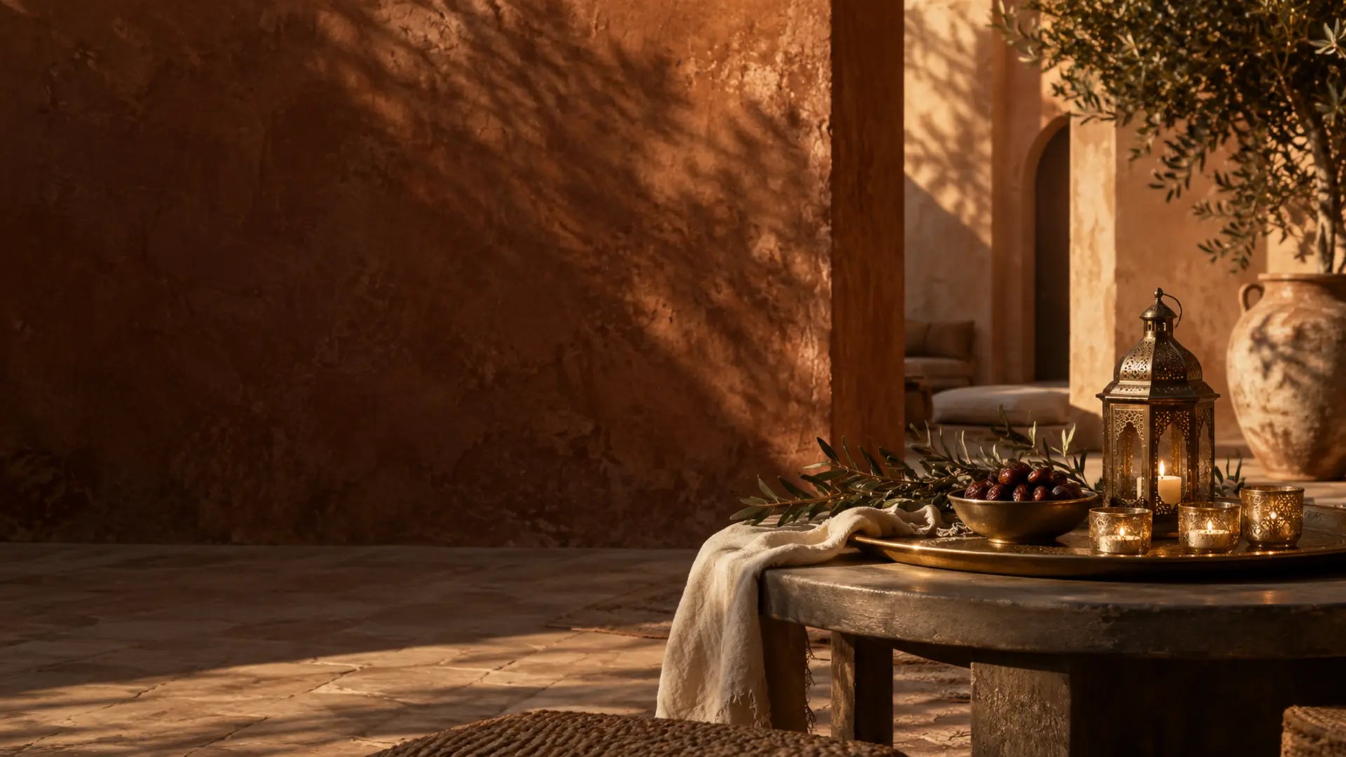 Une table de réception aux couleurs du grès — création d’ambiance